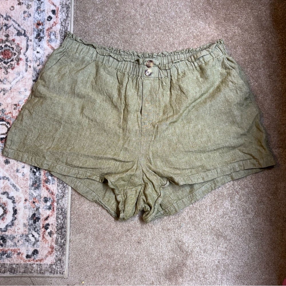 Ava & Viv Olive Green Athletic Shorts 1X